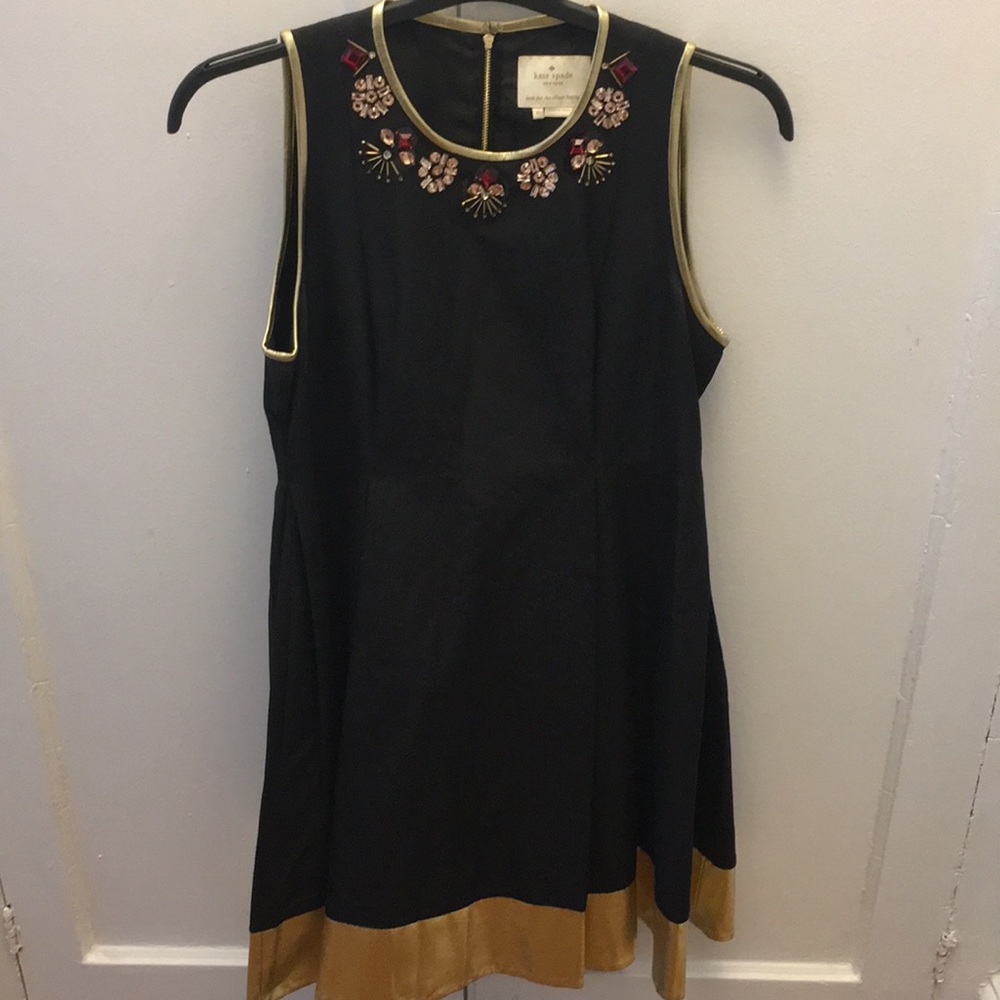 Kate Spade black embellished party dress